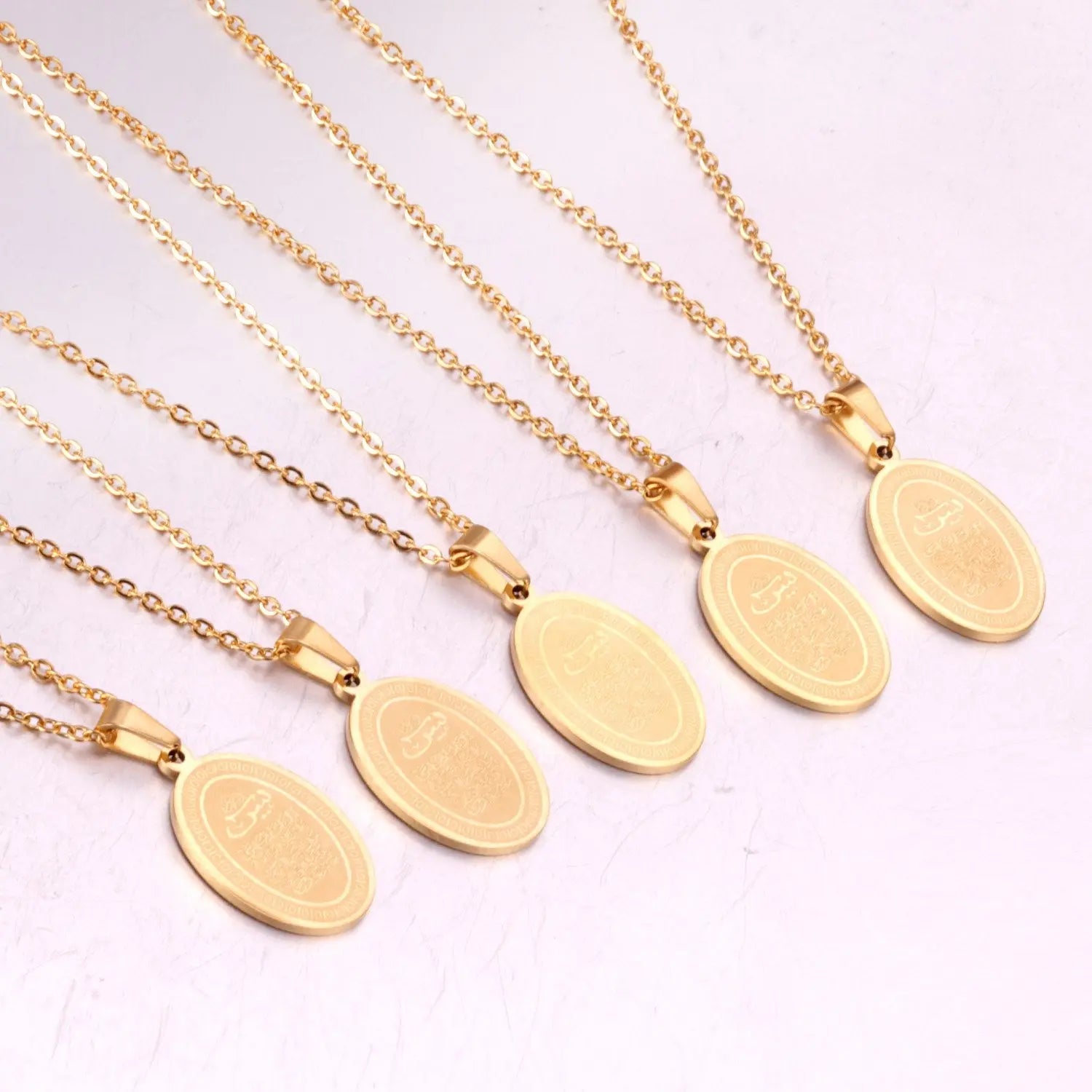 Muslim Scriptures Pendant Necklace Gold-color Necklace Women Jewelry asonjewelry